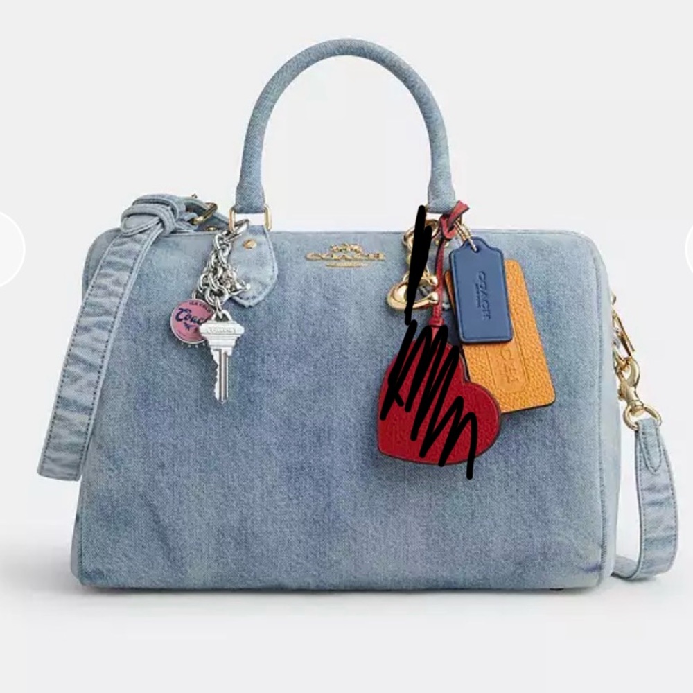 SOLD! ❌Coach Large Denim Rowan Satchel